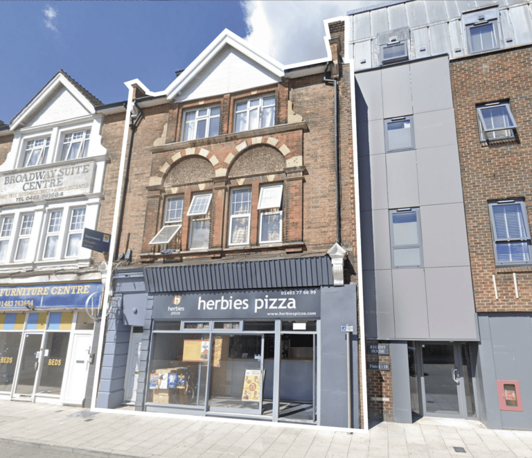 Freehold unbroken shop & upper parts in Woking, Surrey, GU21